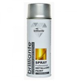 Vopsea Spray Gri Metalizat Brilliante 400ml, Acrilica, Lucios, Metal, Lemn, Plastic, Rezistenta Uzura