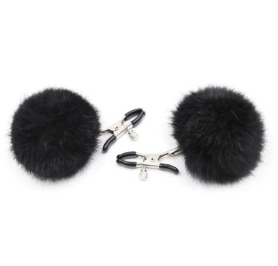 Clame Sfarcuri Fluffy Pom-Pom Negru Guilty Toys foto