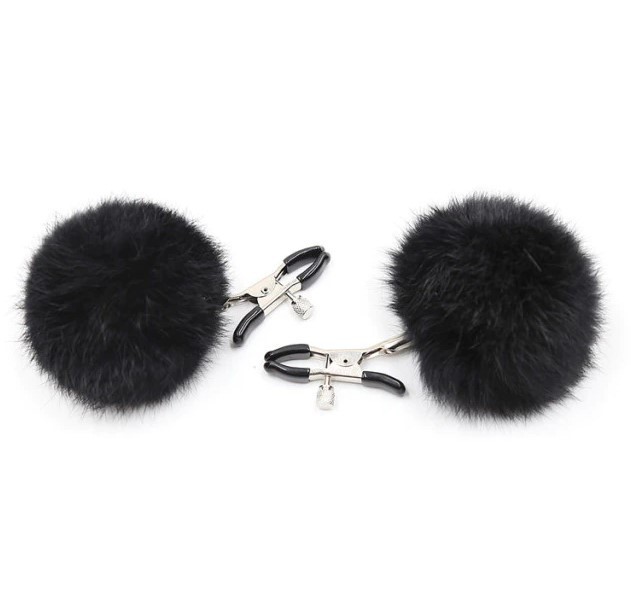 Clame Sfarcuri Fluffy Pom-Pom Negru Guilty Toys