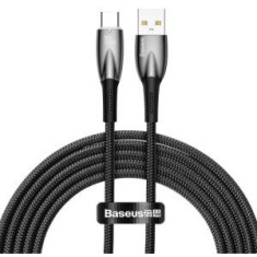 Cablu alimentare si date Baseus Glimmer, Fast Charging Data Cable pt. smartphone, USB la USB Type-C 100W, aliaj zinc, 2m, negru