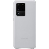 Husa de protectie Samsung pentru Galaxy S20 Ultra,Piele naturala, Gri deschis