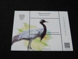 Colita filatelică K&acirc;rg&acirc;zstan &ndash; Demoiselle Crane (Anthropoides virgo), Birds of Kyrgyzstan -A62