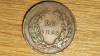 Portugalia - moneda de colectie bronz - 20 reis 1891 A - Carlos I - mai rara !, Europa