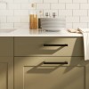 Gossi manere de dulap, 10 buc., negru, 160 mm, otel inoxidabil