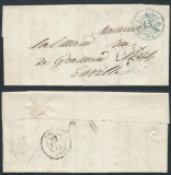 France 1848 Postal History Rare Stampless Cover + Content Paris to city D.1020