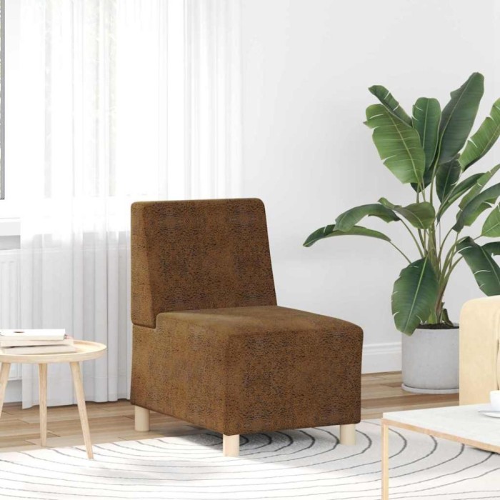 vidaXL Unitate Sofa Modulară Fără Brațe Maro 55 x 74 x 82 cm 4108508