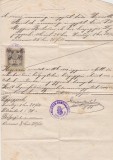 Cumpara ieftin Document juridic manuscris original 1901 Top&aacute;nfalva C&acirc;mpeni Alba Ștampilă MAGYAR KIR&Aacute;LYI, timbru fiscal 1 Korona, Transilvania Austro-Ungară