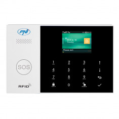 Sistem de alarma wireless PNI SafeHouse HS600 Wifi GSM 4G, suporta 90 zone wireless si 3 zone cu fir, compatibil cu aplicatia Tuya Smart, alerta prin
