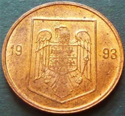 Moneda 1 LEU - ROMANIA, anul 1993 * cod 2936 = A.UNC foto