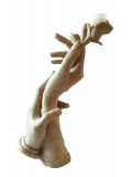 Statueta decorativa, Atingerea Dragostei, Crem, 28 cm, GXL021