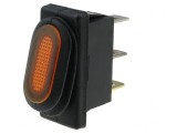 Comutator Rocker ON-OFF 10A 250V Portocaliu IP65