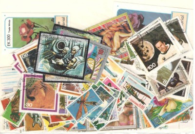 Guineea Ecuatoriala.Lot peste 100 buc. timbre+ 5 buc. colite stampilate GL.23 foto