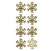 Set 8 Fulgi Lemn Bej Crăciun, 3cm, Autocolante Decorative, Ornamente Brad, Geam, Perete