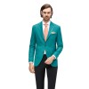 Sacou Barbati Casual Verde Antonio Gatti, Slim Fit, Viscoza/Poliester, Fabricat in Romania