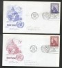 UN New York 1958 Central Hall London Mi.68-69 FDC UN.183