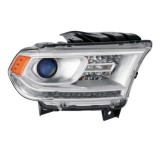 Far DODGE DURANGO, 2014-2015, partea Dreapta, TYC, cu &amp;quot;lumina timp de zi&amp;quot; tip LED; Tip=USA; HiR2+PY27/7W; manual; argintiu; halogen