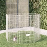 VidaXL Cușcă pentru iepuri, 8 panouri, 54x100 cm, fier galvanizat