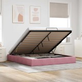 vidaXL Cadru pat otoman fără saltea roz 200x200 cm catifea 3310990