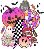 Cumpara ieftin Sticker decorativ, Halloween, Roz, 66 cm, 1342STK