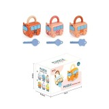 Jucarie Educativa "Lacate si chei" &ndash; Asociere dupa Cifra &ndash; Masinute Purcel 4, Catel 5, Vulpita 6, Multicolor, 18 Luni+
