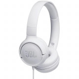 Casti On Ear JBL Tune 500, Cu fir, Alb