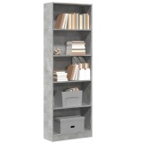 vidaXL Bibliotecă, gri beton, 60x24x176 cm, lemn prelucrat 857824