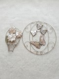 Obiecte Decor Vitraliu Capiz Scoica Sidef Suport Alama Doua Bucati Noi