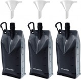 Set de 3 pungi pentru lichide si 3 palnii SLHOWOW, plastic, negru/alb, 9 x 4 x 21 cm, 500 ml