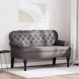 VidaXL Bancă Chesterfield Gri 119.5 x 64.5 x 75 cm Piele artificială 42019297