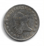 USA Flowing Hair HALF DOLLAR Coin 1794 - Replica Muzeu, Europa, Cupru-Nichel