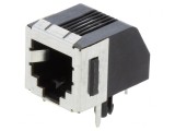 Soclu RJ11 4P4C Ecranat Profil Jos cu Blocare Panou