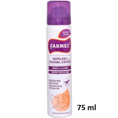 Repelent pentru tantari si capuse, Farmec (Cantitate: 75 ml) foto
