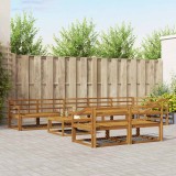 vidaXL Set de canapele de exterior 9 pcs natural Lemn Solid de Acacia 3367802