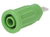 Soclu banană verde 4mm 24A 1kV 34mm