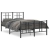 Gossi cadru pat metalic cu tablie de cap/picioare, negru, 120x190 cm