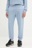 Hugo Blue pantaloni de trening din bumbac culoarea negru, uni, 50522360