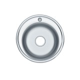 Chiuvetă rotundă Teur din oțel inoxidabil cu o singură cuvă