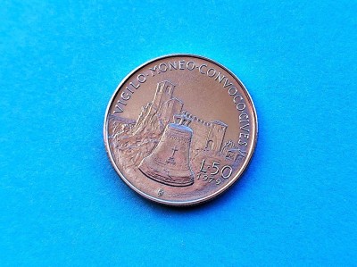50 Lire 1979 San Marino-UNC-RAR-in realitate arata bine! foto