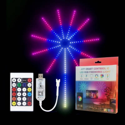 Kit Banda LED SMART RGB FIREWORKS cu App Control si Telecomanda foto