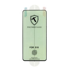Folie de sticla securizata, tip Polymer Nano Hybrid, pentru iPhone 6 Plus, Neagra