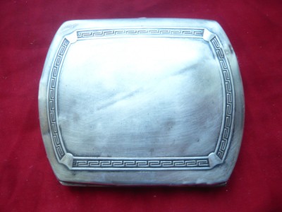 Tabachera veche Art Deco argint 800 , dim.=9,2x7,5cm foto