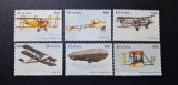 Guyana 1990s - Seria Completă Istoria Aviației și Pionierei Aeronautice (History of Aviation / Early Aircraft) 6 Valori MNH -MNG1