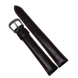 Cumpara ieftin Curea de ceas Fleurus din Piele Vegetala - Antialergica - Culoare neagra,