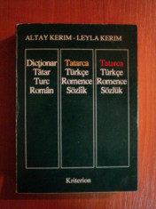 DICTIONAR TATAR TURC ROMAN de ALTAY KERIM - LEYKA KERIM , 1996 foto