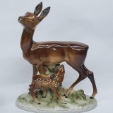 Bibelou portelan german Fasold &amp; Stauch vintage - Caprioara cu pui