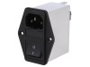 Conector Alimentare AC SCHURTER C14 E 10A 250V Montare Panou Aluminiu cu Filtru