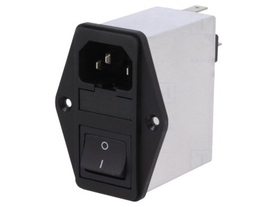 Conector alimentare AC C14 E 10A 250V foto