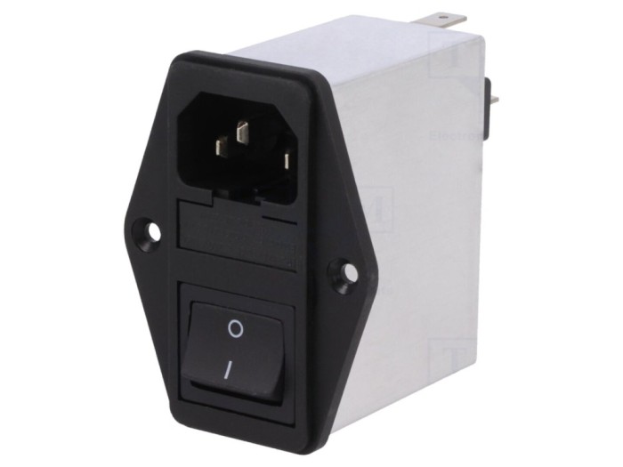 Conector alimentare AC C14 E 10A 250V