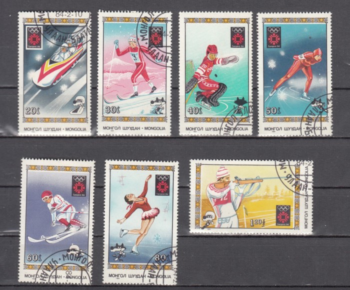 A12 S5 6 - Timbre foarte vechi - Mongolia - JO Sarajevo 1984