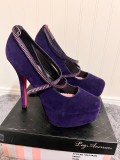 Cumpara ieftin Pantofi cu toc Purple Sasha Velvet Pump Platform, Leg Avenue, marimea 38.5